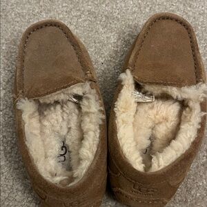 UGG Tan Shearling Moccasin Slippers